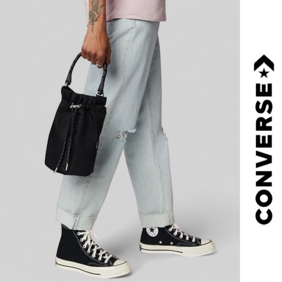 NWT Converse Black Satin Bucket Mini Bag, MSRP $40 - Picture 3 of 9